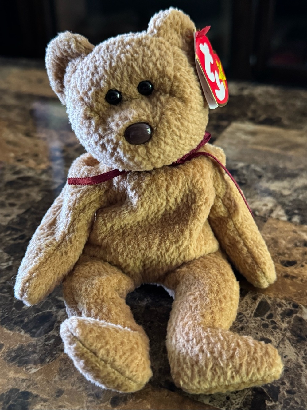 Curly Ty Beanie Baby Bear